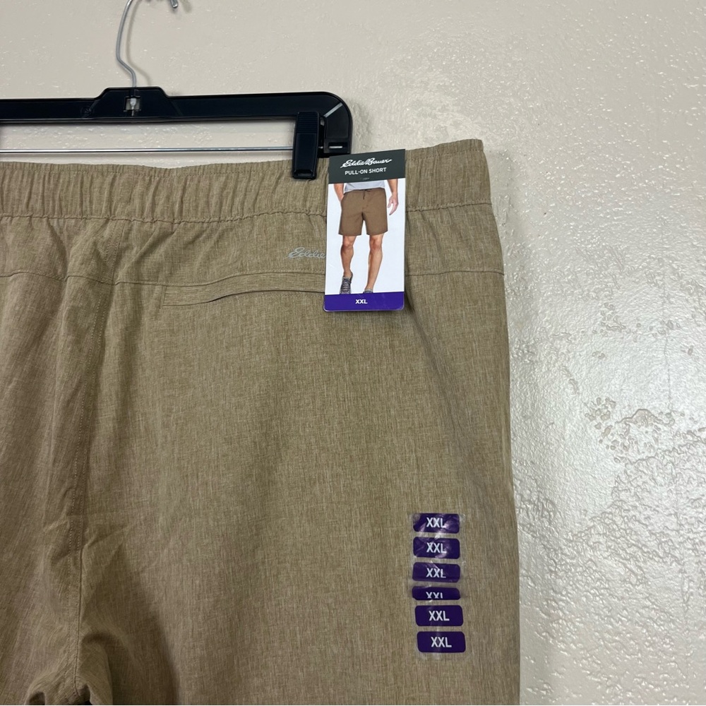 Eddie Bauer Drawstring Waist Shorts Khaki UPF 50 Water Repellent Men XXL - Picture 6 of 10